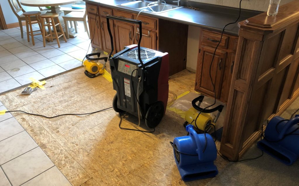 Industrial drying equipment and dehumidifiers for water damage restoration